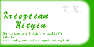 krisztian mityin business card